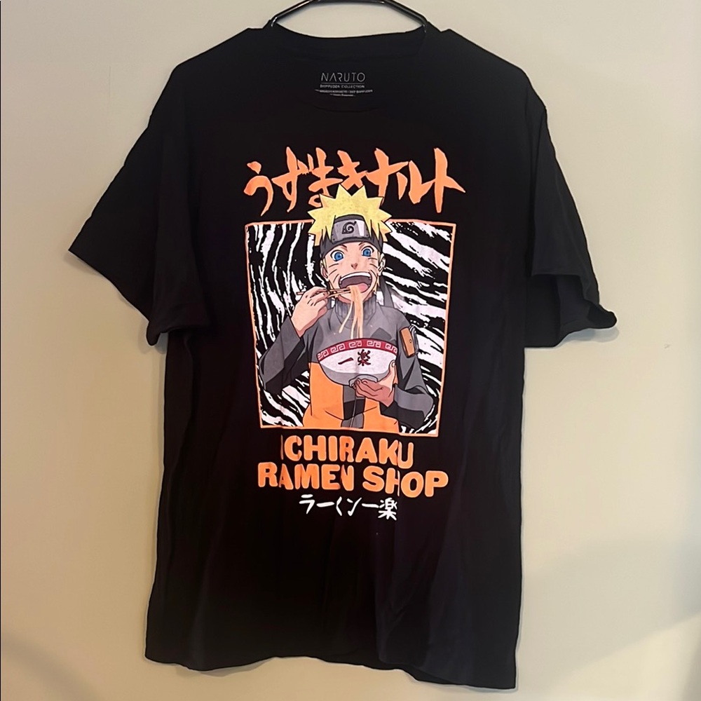 Black Anime Graphic Short Sleeve Tee